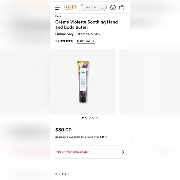 NEW Céla Skincare Créme Violette Moisturizer - 30ml/1.0fl oz Travel Size - Picture 6 of 8